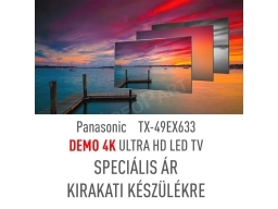 Panasonic TX-49EX633-DEMO  LED TV, kiállított darab