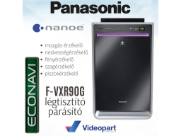 Panasonic F-VXR90G-K légtisztító, levegőtisztító, légmosó, párásító, vírus- és baktérium inaktivátor