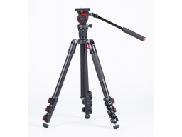 Swit MUF50 kamera állvány, fluid fej, 5 kg terhelésig, dinamikus ellensúlyozás, masszív fém ötvözet