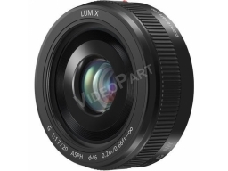Lumix H-H020AE-K Mikro 4/3-os rendszerű,pancake típusú Lumix G objektív; 20 mm (35 mm ekv.: 40 mm) - fekete