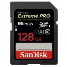 SanDisk 128 GB EXTREME-PRO SDXC kártya, 95Mbps, CL10