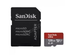SanDisk 128GB ULTRA MicroSD kártya CL10 100Mbp