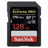 SanDisk 128GB EXTREME-PRO SDXC kártya,170MB/s, UHS-I, V30, U3