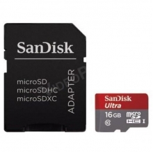 16GB MicroSDHC kártya + adapter, CL10, 48Mb/sec