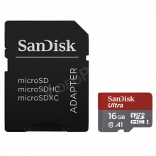 SanDisk 16GB  ULTRA Micro SD kártya , CL10, 98Mbp/s