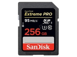 SanDisk 256 GB EXTREME-PRO SDHC, 95Mbps