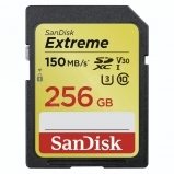 SanDisk 256GB EXTREME SDXC kártya, 150MB/s V30 UHS-I U3