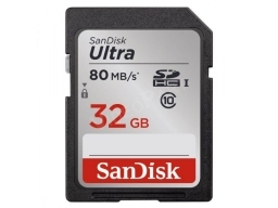 SanDisk 32GB ULTRA SDHC CL10, 80MB/S