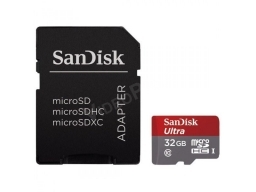 32GB MicroSDHC + adapter  CL10,30MB/sec
