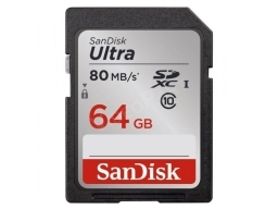 SanDisk 64GB ULTRA SDXC,CL10, 80Mbps