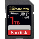 SanDisk 1000 GB EXTREME-PRO SDXC kártya 170MB/s, UHS-I, V30, U3