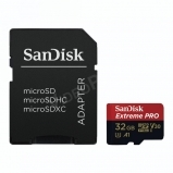 SanDisk 32GB Micro SDHC EXTREME PRO kártya, 100MB/sec., CL10, UHS-I, V30, A1