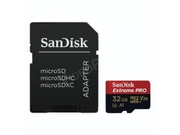 SanDisk 32GB Micro SDHC EXTREME PRO kártya, 100MB/sec., CL10, UHS-I, V30, A1