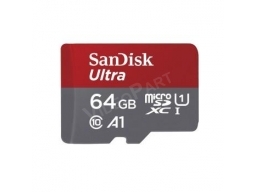 SanDisk 64GB MicroSD ULTRA® ANDROID kártya, 140MB/s, A1, Class 10, UHS-I