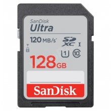 SANDISK SDHC ULTRA KÁRTYA 128GB, 120MB/s, CL10, UHS-I