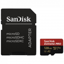 SANDISK MICROSDXC EXTREME PRO KÁRTYA 128GB, 200MB/s C10, V30, UHS-I, U3, A2