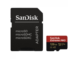 SANDISK MICROSDXC EXTREME PRO KÁRTYA 128GB, 200MB/s C10, V30, UHS-I, U3, A2