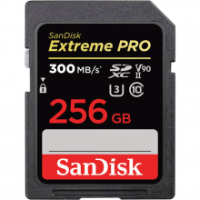 SANDISK SDXC EXTREME PRO KÁRTYA 256GB, 300MB/s, UHS-II, CL10 10, U3, V90