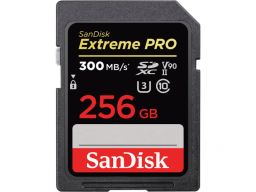 SANDISK SDXC EXTREME PRO KÁRTYA 256GB, 300MB/s, UHS-II, CL10 10, U3, V90