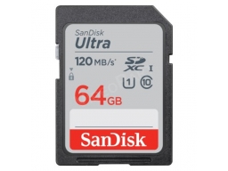 SanDisk 64GB SDHC ULTRA kártya, 120MB/s, CL10, UHS-I