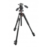 190 Alu Tripod készlet, horiz. oszloppal 3 szekció + 3D fej