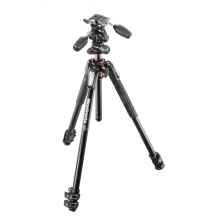 190 Alu Tripod készlet, horiz. oszloppal 3 szekció + 3D fej