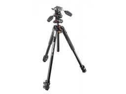 190 Alu Tripod készlet, horiz. oszloppal 3 szekció + 3D fej