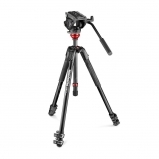 Manfrotto MVH500AH fluid fej lapos alappal és 190X alumínium video tripod 