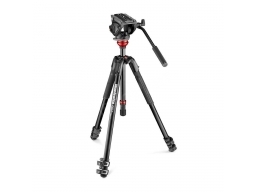 Manfrotto MVH500AH fluid fej lapos alappal és 190X alumínium video tripod 