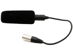 kamera atmoszféra mikrofon beépített kábel, 3pin XLR csatlakozó, fantomtáp., szélzajszűrő szivacs, fém, fekete