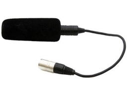 kamera atmoszféra mikrofon beépített kábel, 3pin XLR csatlakozó, fantomtáp., szélzajszűrő szivacs, fém, fekete