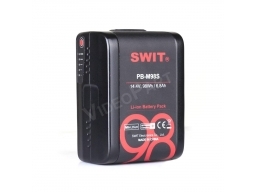 SWIT PB-M98S, mini V-lock akkumulátor, 98Wh, D-tap csatlakozó, USB aljzat, SONY / RED power info