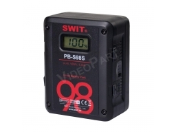 SWIT PB-S98S, 98Wh,6.8Ah V-lock akkumulátor, SONY & RED power info, 2x D-tap, 1x USB, LCD kijelző