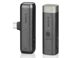 Boya BY-WM3U 2.4GHz vezeték nélküli kitűző mikrofon szett, USB-C, TRS, TRRS