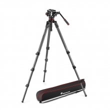 Manfrotto 504X Fluid videó fej 536 CF szimpla lábú tripoddal 6,5 kg terhelésig