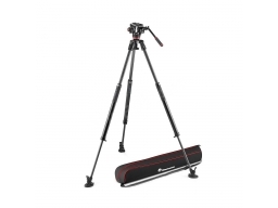 Manfrotto 504X fluid videó fej 635 fast karbon szimpla lábú állvánnyal, 6,5 kg terhelésig