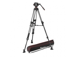 Manfrotto 504x fluid videó fej 645 fast alu ikerlábas állvánnyal, 6,5 kg terhelésig