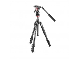 Manfrotto  Befree live kit Alumínium állvány csatos lábzárral fluid fejjel 4 kg terhelésig