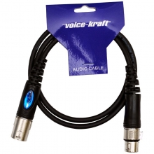 szerelt 3-pin XLR M-F kábel 1 méter