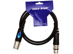 szerelt 3-pin XLR M-F kábel 1 méter