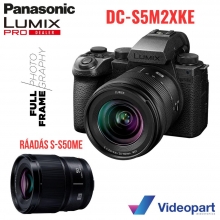 LUMIX DC-S5M2XKE FullFrame,4K fényképezőgép váz + R2060