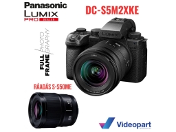 LUMIX DC-S5M2XKE FullFrame,4K fényképezőgép váz + R2060