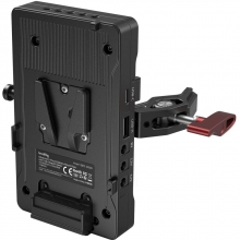 SmallRig 3202 V-lock akkumulátor adapter rákolló bilinccsel, 14,8V, 2x12V, 1x8V, 1xUSB-A 5V/2A