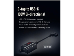 Swit BC-PD100 D-Tap <> USB-C kétirányú adapter