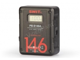 Swit PB-S146A Gold-mount akkumulátor, 146Wh, LCD kijelző, 2xD-tap, USB, 16A terhelhetőség