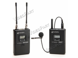 UHF vezetéknélküli diversity kamera-mikrofon szett csíptetős mikrofonnal - XLR / miniJack csatlakozó