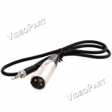 AZDEN MX-1, szimmetrikus sztereó miniJack XLR-M 3pin kábel - 60 cm